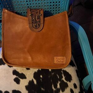 American Darling Tan Leather Shoulder Bag
